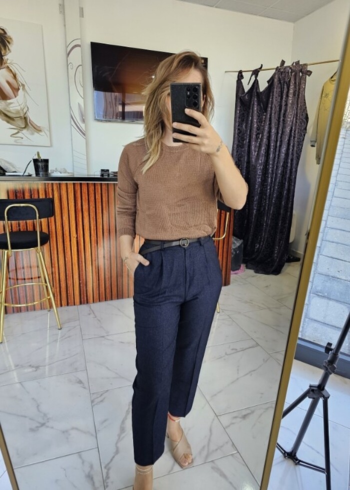 Lacivert pantalon - Görsel 5