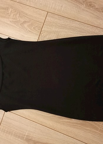 Siyah yırtmaçlı mini elbise - Görsel 2