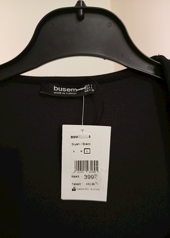 Siyah yırtmaçlı mini elbise - Görsel 5