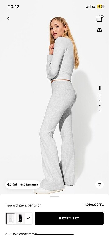 Bershka ispanyol paça pantolon