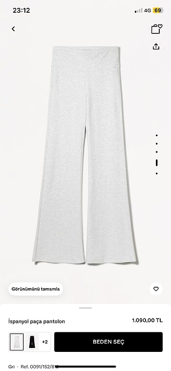 Bershka Bershka ispanyol paça pantolon