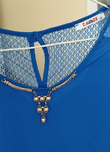 xl Beden mavi Renk Saks mavisi bluz
