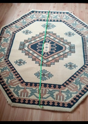 Çok Renkli Desenli Sekizgen Halı - Görsel 5