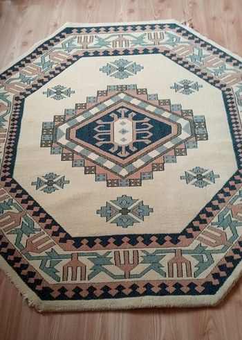 Çok Renkli Desenli Sekizgen Halı - Görsel 4