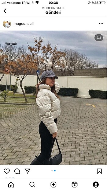 Zara şişme mont