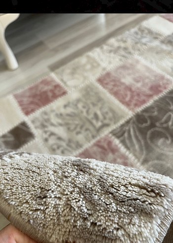 Merinos Bohem Tarzda Gri ve Kahverengi Soyut Halı