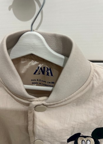 Unisex Çocuk Beyaz Mickey Mouse Ceket - Görsel 3