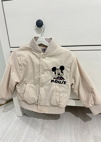 Unisex Çocuk Beyaz Mickey Mouse Ceket - Görsel 4