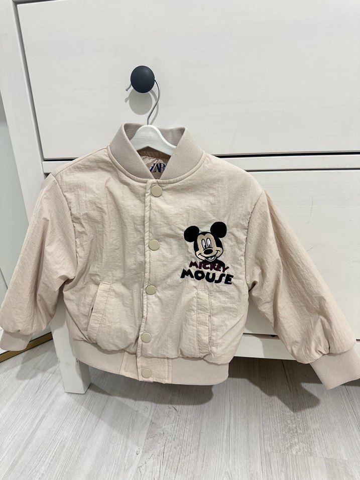 Unisex Çocuk Beyaz Mickey Mouse Ceket - Görsel 4