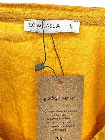 l Beden sarı Renk LC Waikiki T-shirt %70 İndirimli.
