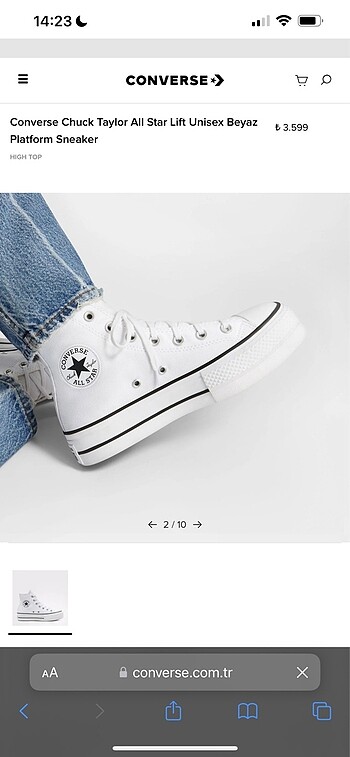 Converse Converse chuck taylor all star lift white sneaker