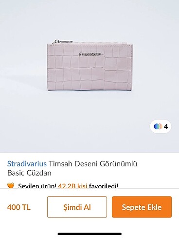  Beden ten rengi Renk STRADIVARIUS TIMSAH DESENLI CUZDAN