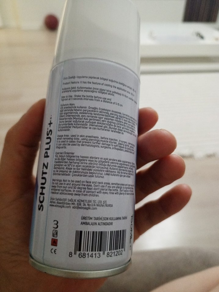 SCHUTZ Plus+ Cloreth soğutucu sprey - Görsel 2