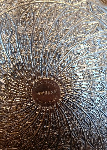 Gümüş Renkli Desenli Tabak - Görsel 4