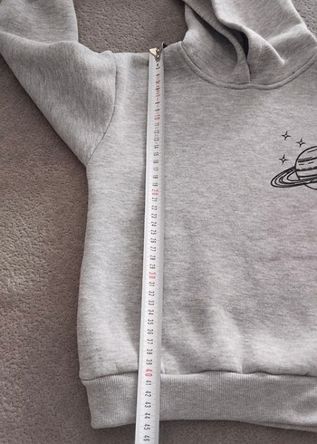 Gri Uzay Baskılı erkek çocuk Sweatshirt - Görsel 3