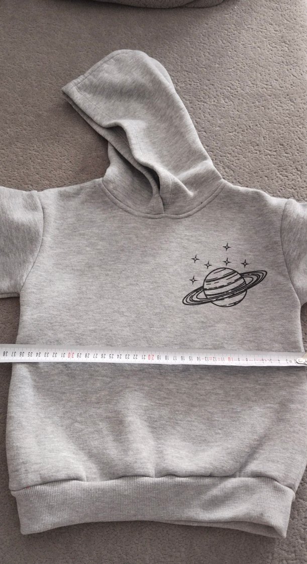 Gri Uzay Baskılı erkek çocuk Sweatshirt - Görsel 5