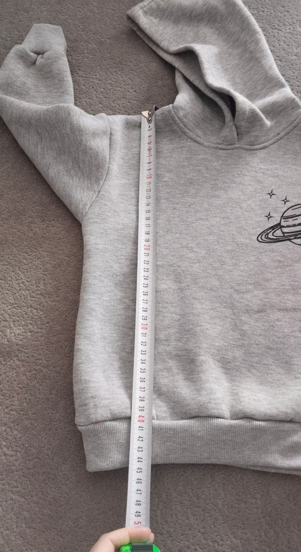 Gri Uzay Baskılı erkek çocuk Sweatshirt - Görsel 3