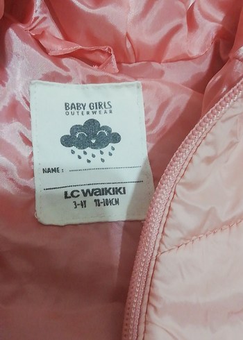 4 Yaş Beden pembe Renk Kız Çocuk Kapüşonlu Fermuarlı Pembe Mont
