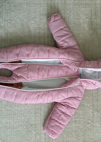 Fermuarlı Pembe Bebek Kız Tulumu - Görsel 2