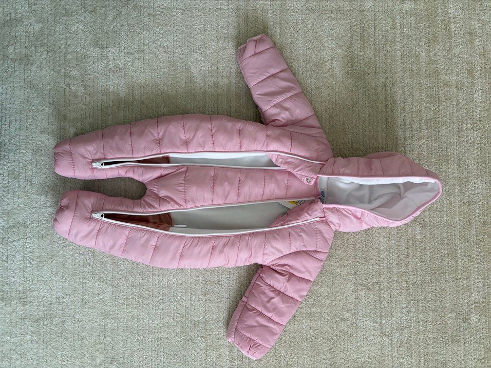 Fermuarlı Pembe Bebek Kız Tulumu - Görsel 2