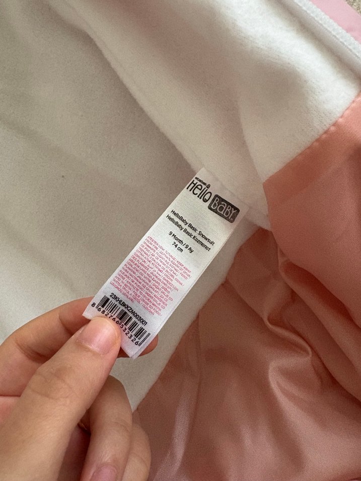 Fermuarlı Pembe Bebek Kız Tulumu - Görsel 5