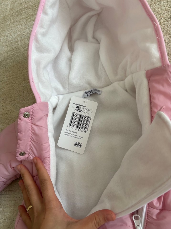 Fermuarlı Pembe Bebek Kız Tulumu - Görsel 3