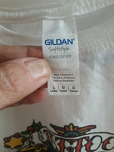 l Beden beyaz Renk Gildan marka tasarım tişört