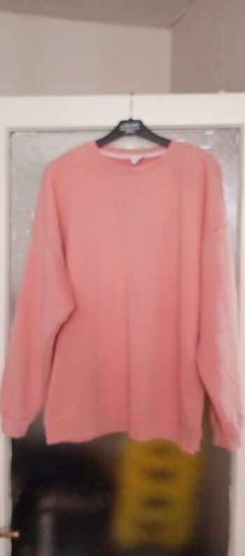 Kavuniçi renkli sweatshirt
