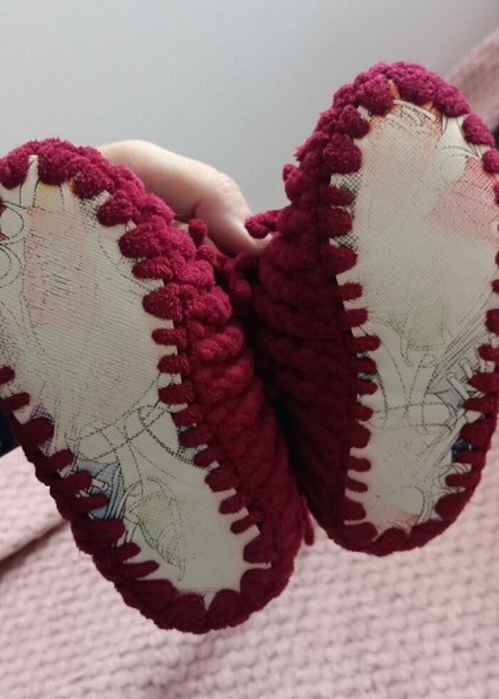 Çocuk el örgüsü patik  - Görsel 3