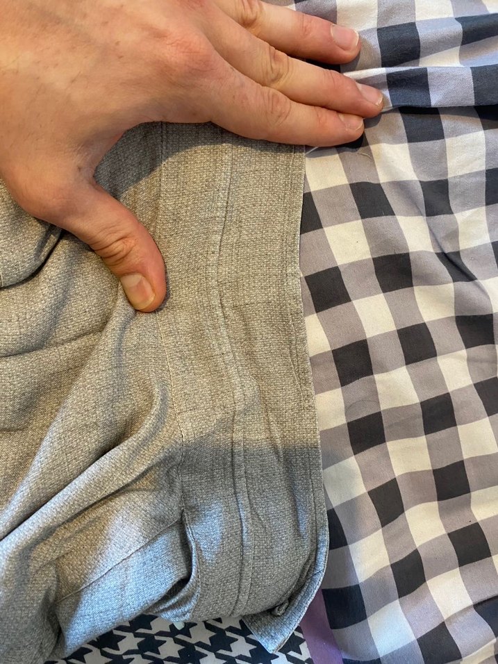 Gri Keten Erkek Gömlek, Düğmeli, Regular Fit - Görsel 4