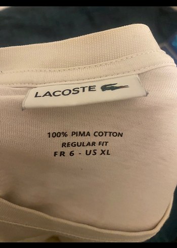 Beyaz Kısa Kollu Basic Tişört Lacoste Orjinal Xl - Görsel 3