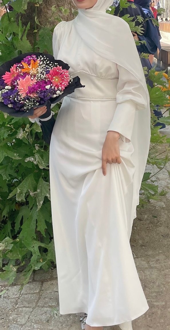 Tesettür nikah söz mezuniyet elbisesi - Görsel 5