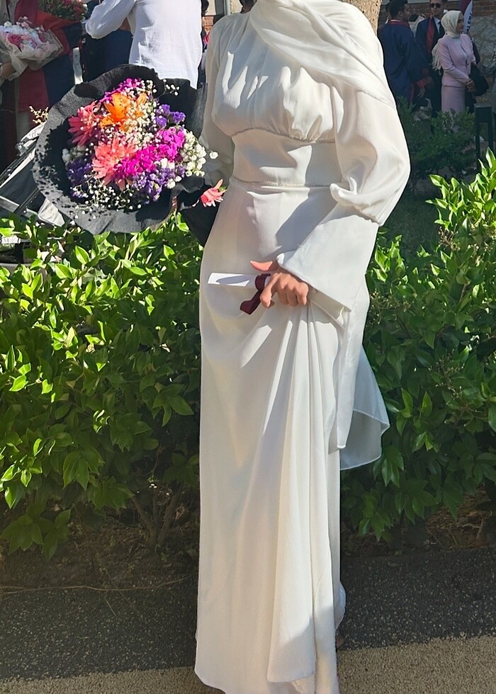 Tesettür nikah söz mezuniyet elbisesi - Görsel 2