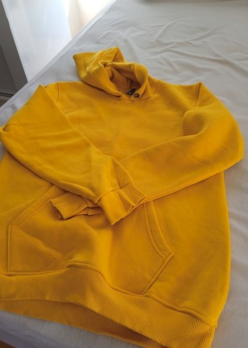 2K Sarı Kapüşonlu Sırt Baskılı Sweatshirt