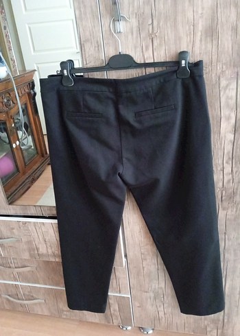 2K Siyah Midi Kumaş Kadın Pantolon