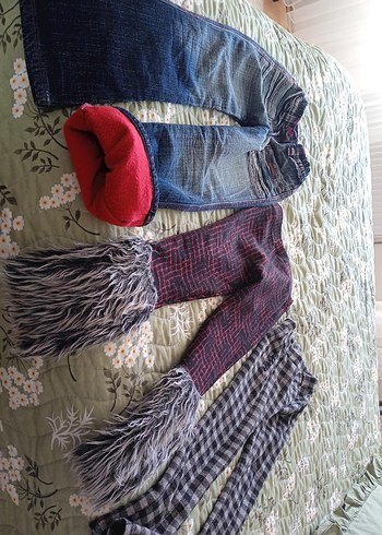 Gri Bağcıklı Kürklü Kız Tayt - Görsel 2