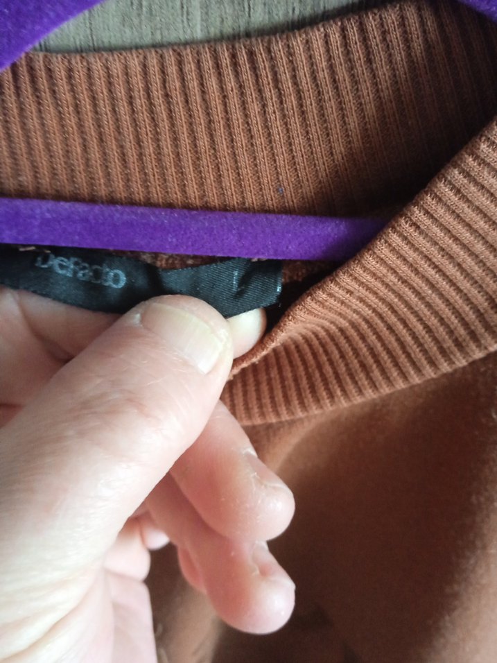 Kadın Kahverengi Süet Baskılı Sweatshirt - Görsel 5