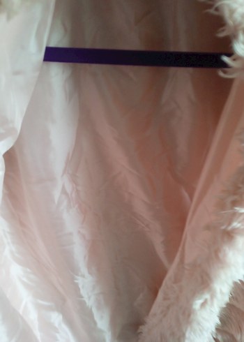 Pembe Uzun Yumuşak Dokulu Kadın Kürklü Yelek - Görsel 4