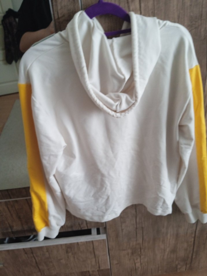 Baskılı Beyaz Kadın Sweatshirt - Görsel 4