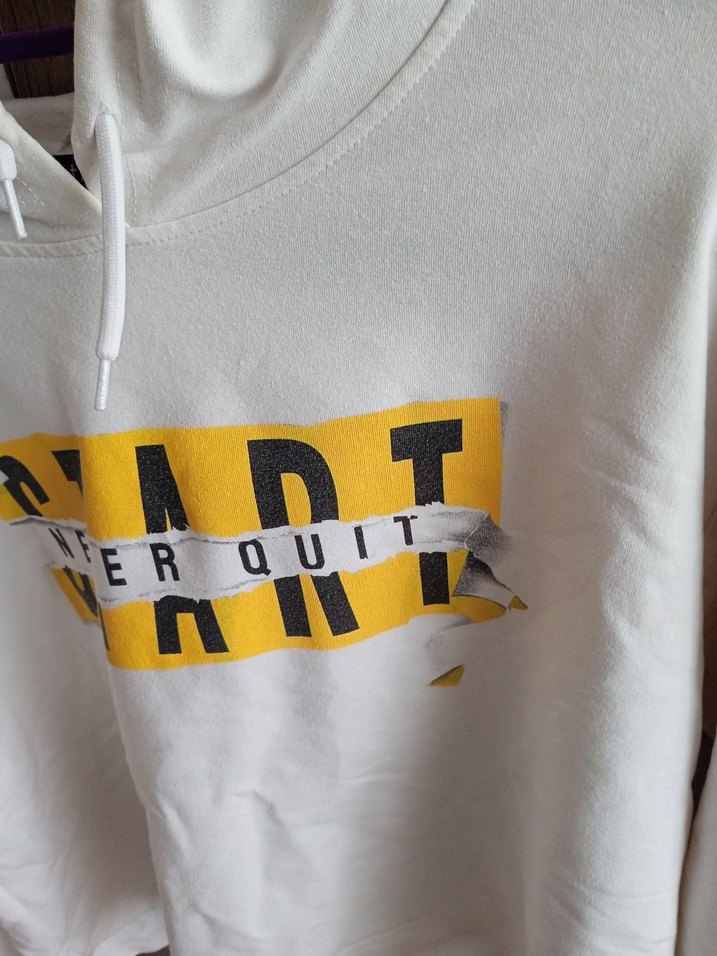 Baskılı Beyaz Kadın Sweatshirt - Görsel 2