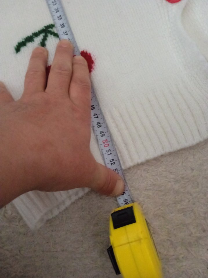 Nakışlı Beyaz Örgü Kadın Hırka - Görsel 5