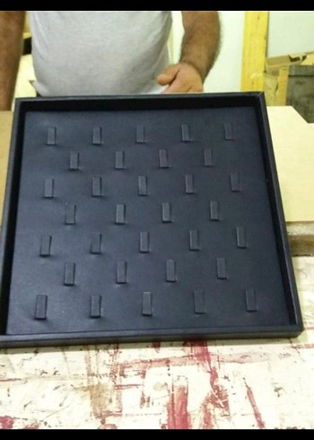 Siyah Makyaj Organizeri kolye küpe yüzük bileklik takı sunum