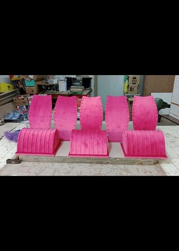 Renkli Pembe Organizeri kolye küpe yüzük bileklik takı sunum