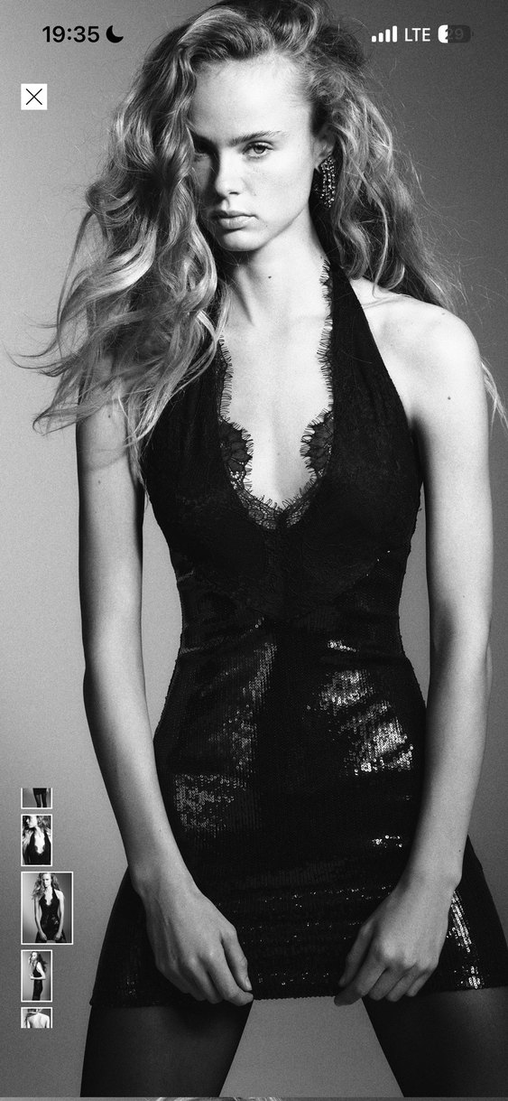 Zara pullu halter kısa elbise - Görsel 3