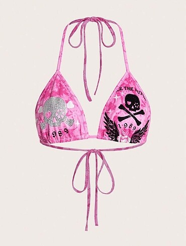 Taşlı bikini üstü