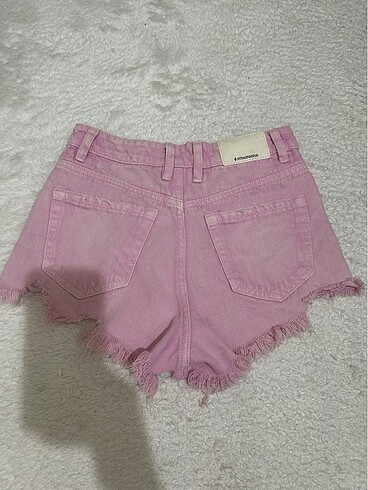Stradivarius Stradivarius pembe kot şort