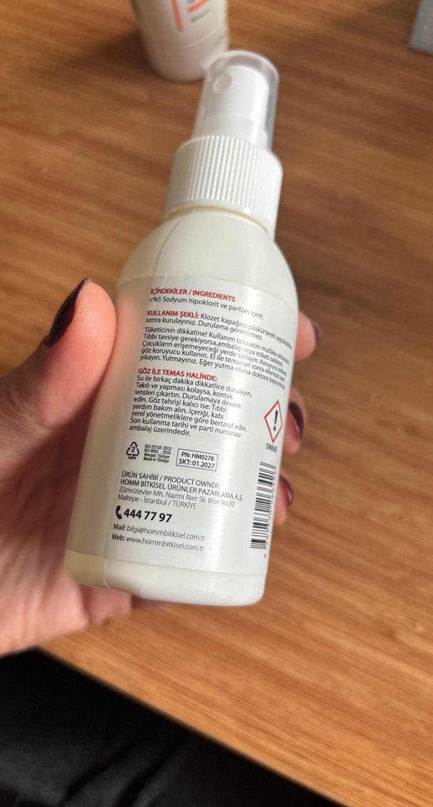 Homni Klozet Kapağı Hijyen Spreyi 100 ml - Görsel 2