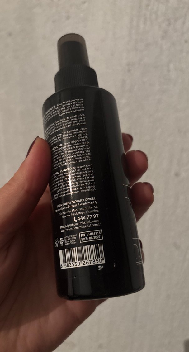 Homm Life Aynısafa Özlü Kadın Deodorant Sprey - Görsel 2