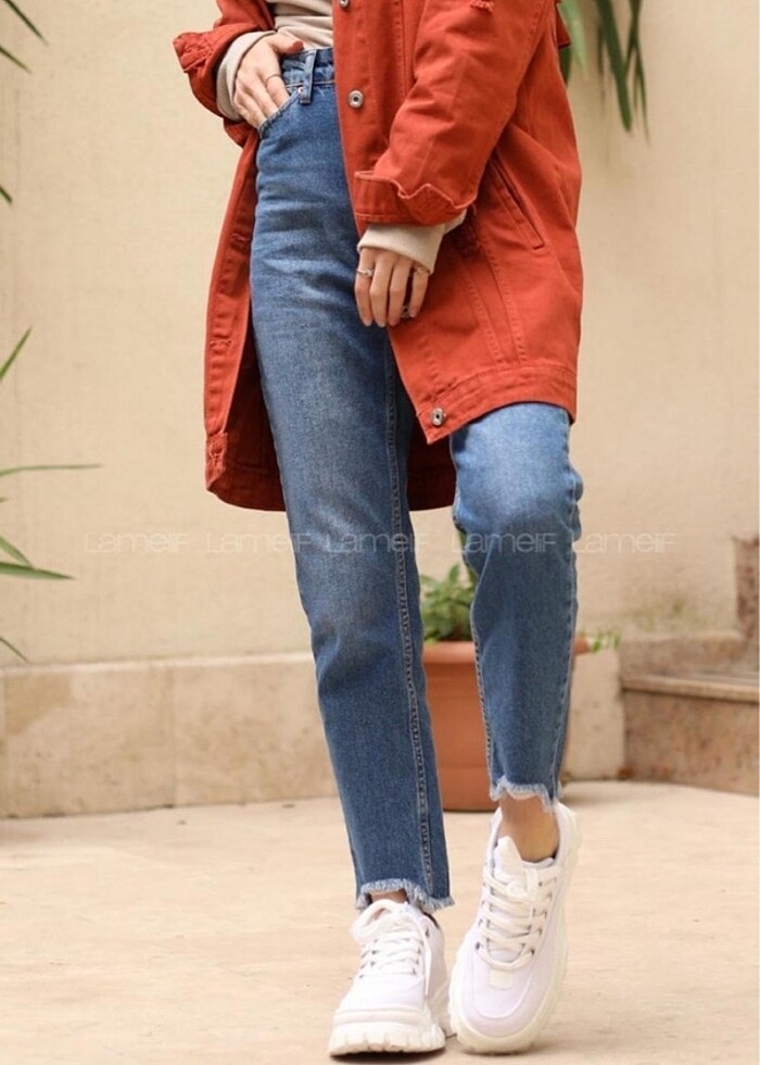 Mom jean kot pantolon - Görsel 2