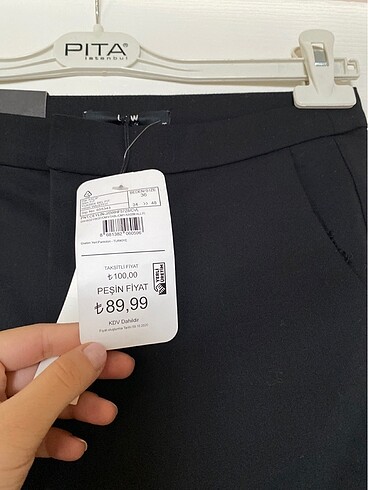 s Beden siyah Renk Kumaş pantolon